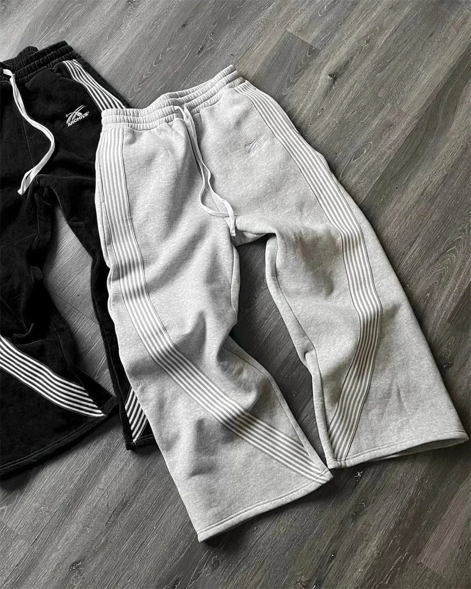 Pantalones informales Y2k bordados en negro y gris, pantalones de chándal con cordón para correr, tácticos funcionales, de camuflaje, para hombre y mujer