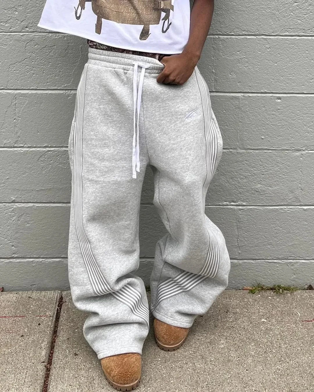 Pantalones informales Y2k bordados en negro y gris, pantalones de chándal con cordón para correr, tácticos funcionales, de camuflaje, para hombre y mujer