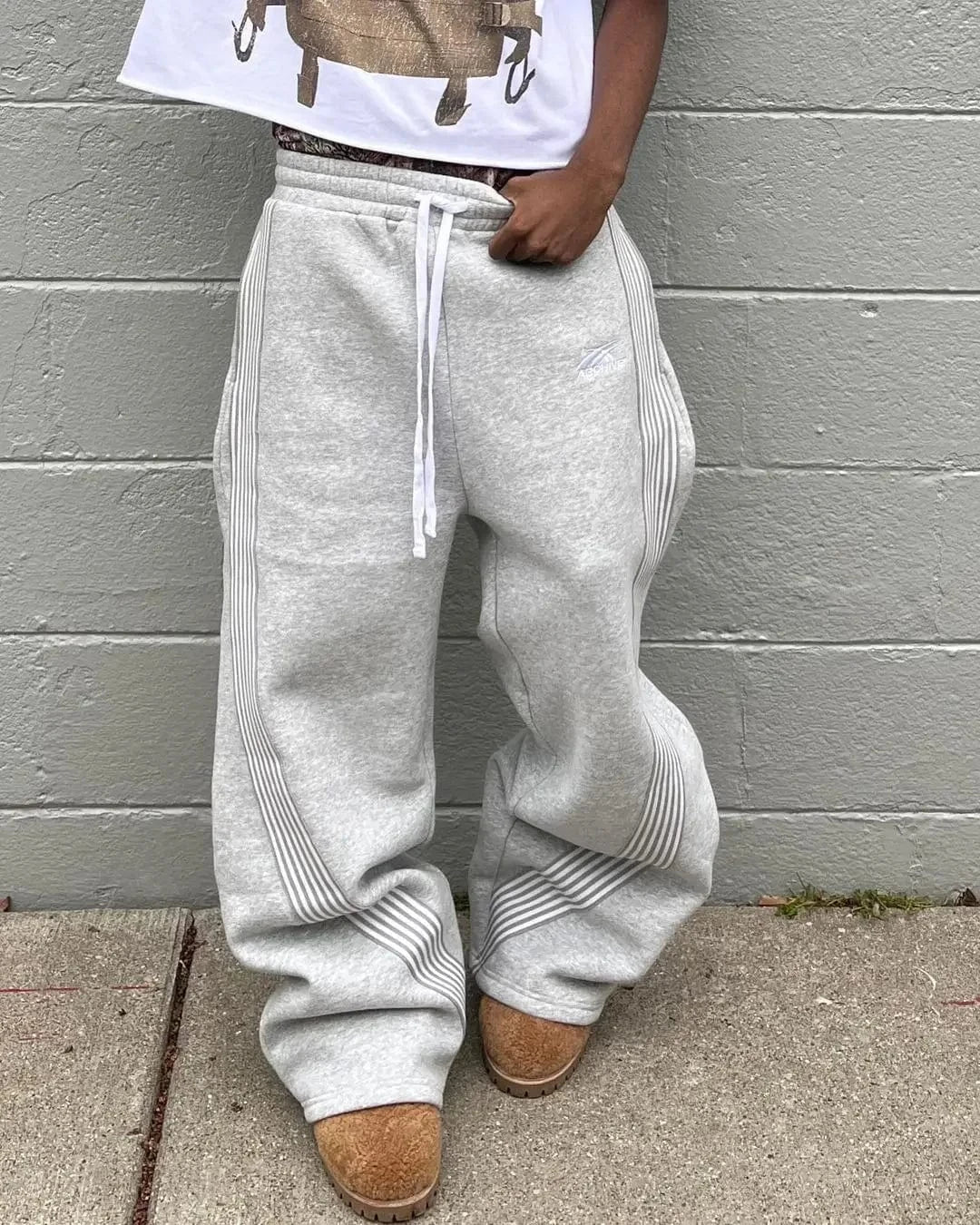 Pantalones informales Y2k bordados en negro y gris, pantalones de chándal con cordón para correr, tácticos funcionales, de camuflaje, para hombre y mujer
