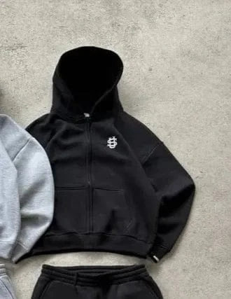 Ropa Y2K para hombre, sudaderas con capucha Harajuku, ropa de calle, pantalones de chándal góticos, conjunto de tendencias de moda, ropa deportiva de gran tamaño con patrón Retro bordado