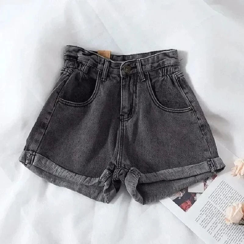 PTKPCC nuevo verano coreano Retro de cintura alta pantalones vaqueros sueltos mujeres borde versátil Casual pantalones calientes ropa de mujer Jeans PTKPCC