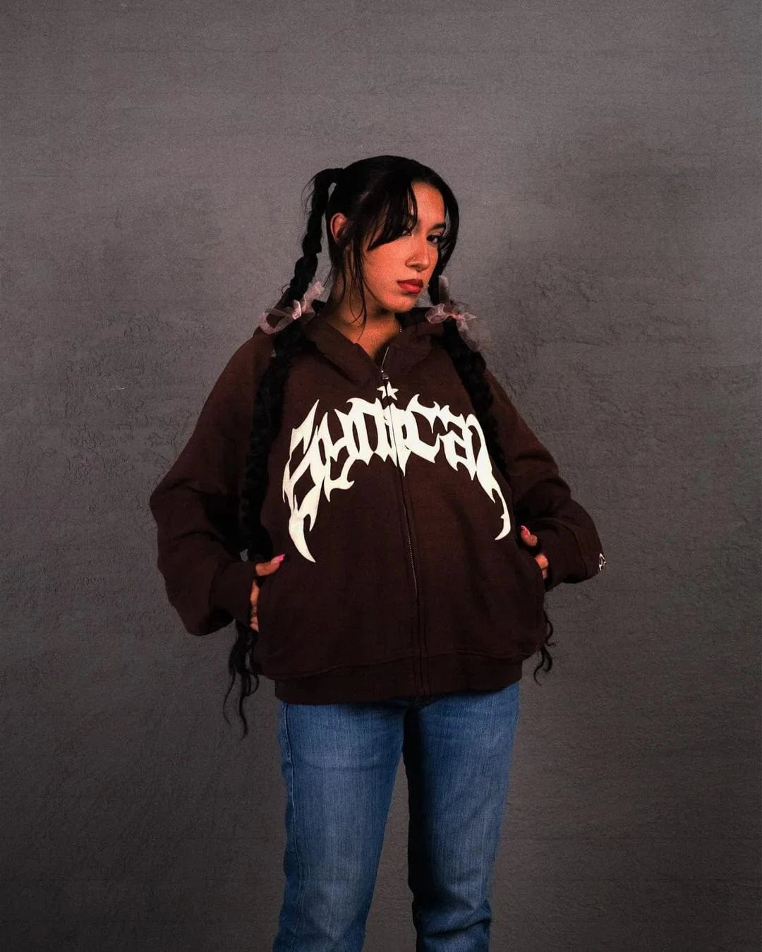 Y2K-sudaderas con capucha Unisex para mujer, Sudadera con capucha Harajuku con cremallera, chaquetas góticas de Hip Hop de gran tamaño, ropa de calle, Otoño e Invierno