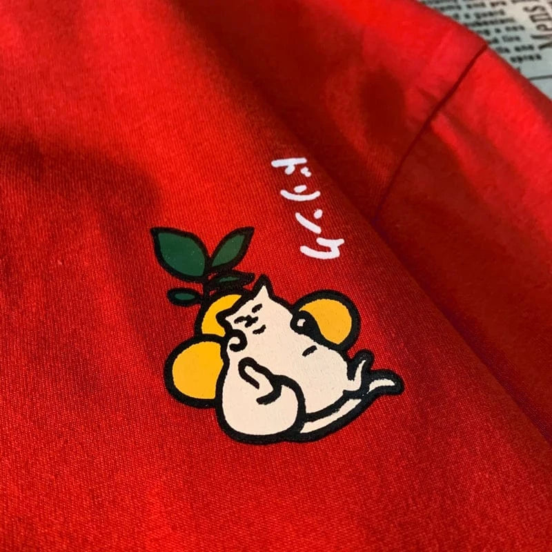 Camiseta extragrande con estampado de gato japonés para hombre y mujer, camiseta informal holgada de manga corta, ropa de calle, Tops de algodón, ropa Harajuku
