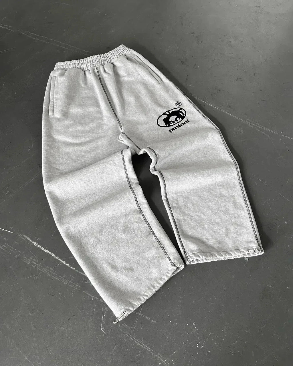 Pantalones informales grises bordados Y2k, pantalones de chándal con cordón para correr, tácticos funcionales, de camuflaje, para hombre y mujer