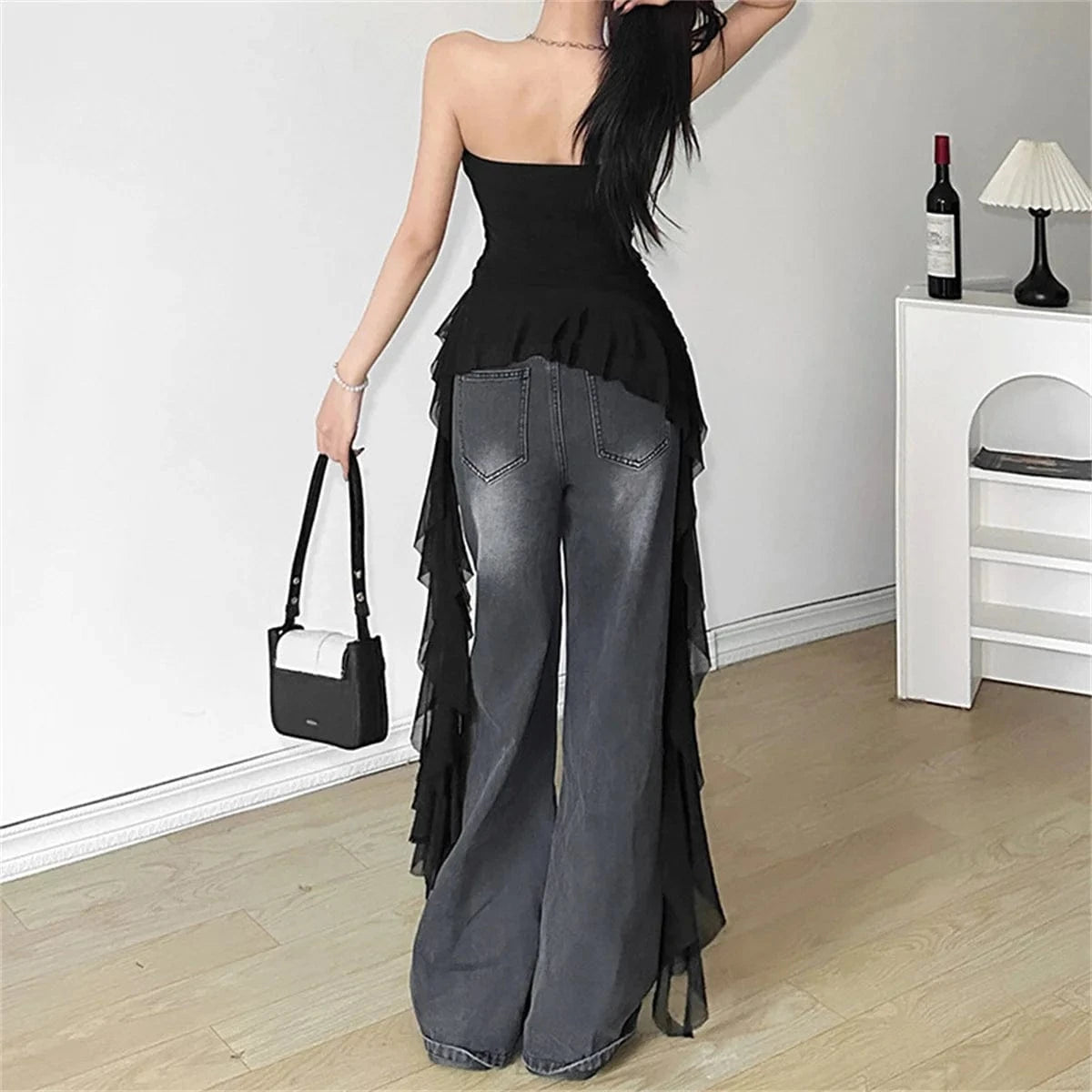 Moda 2025 cinta pecho Top mujer Primavera novedad de verano Sexy chaleco sólido mujer sin mangas dulce Y2k ropa de calle señora Fiesta Club