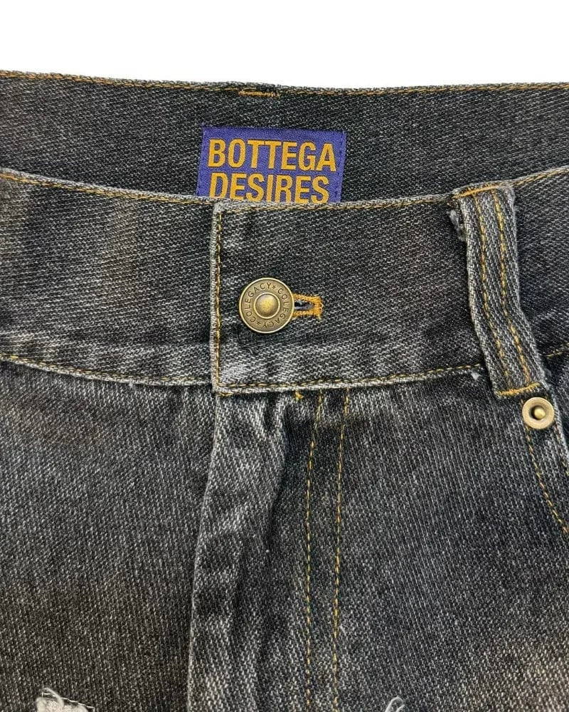 Pantalones cortos vaqueros Retro American Street Harajuku con Bordado de letras, pantalones vaqueros de gran tamaño para hombre Y2k, pantalones cortos holgados informales y versátiles para mujer