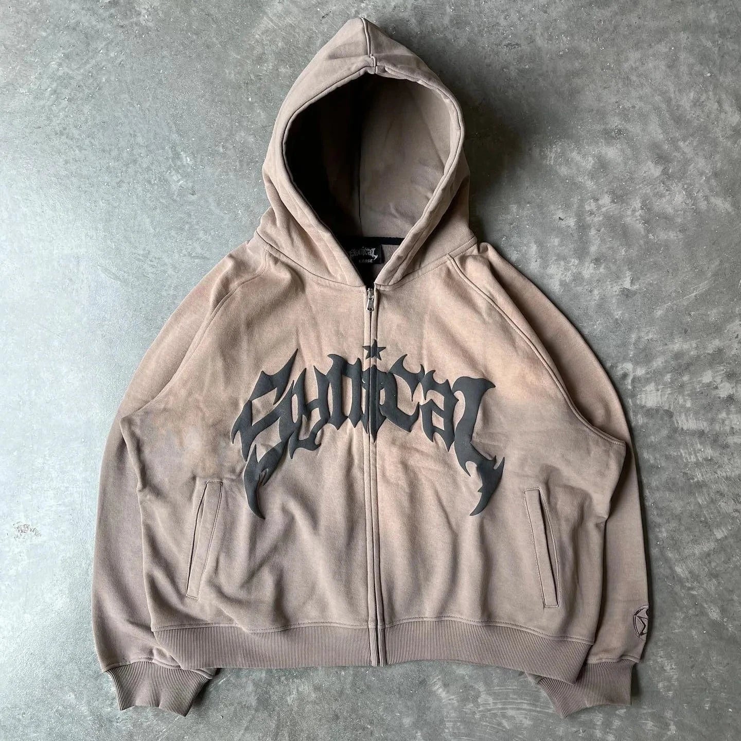 Y2K-sudaderas con capucha Unisex para mujer, Sudadera con capucha Harajuku con cremallera, chaquetas góticas de Hip Hop de gran tamaño, ropa de calle, Otoño e Invierno
