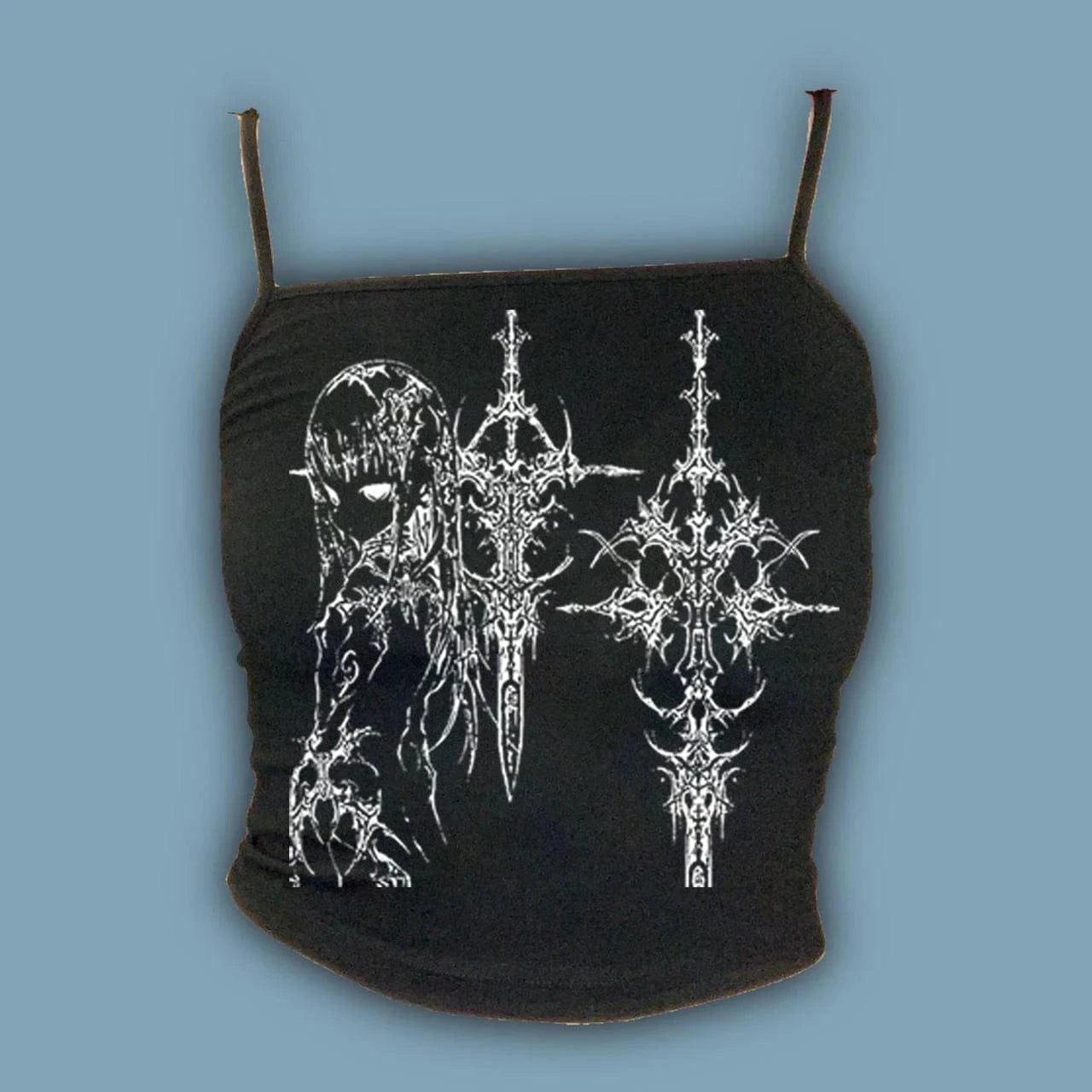 Camisetas sin mangas estilo Y2k para mujer, camisetas sin mangas informales con estampado de dibujos animados, Harajuku, combina con todo, recortadas, Grunge, Emo Girls